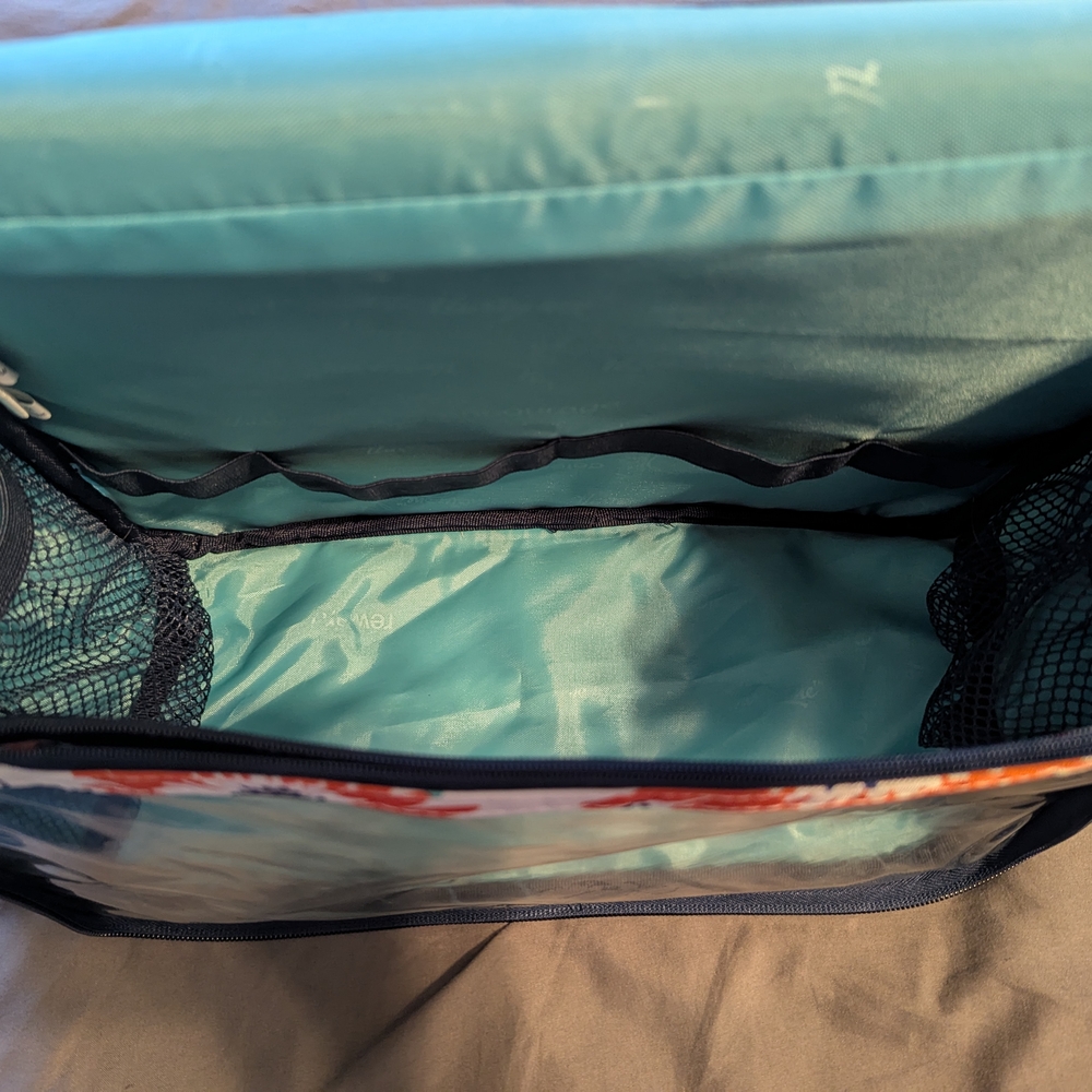 Thirty-One Blue and White Cosmetic Bag Floral Pattern - Picture 4 of 6